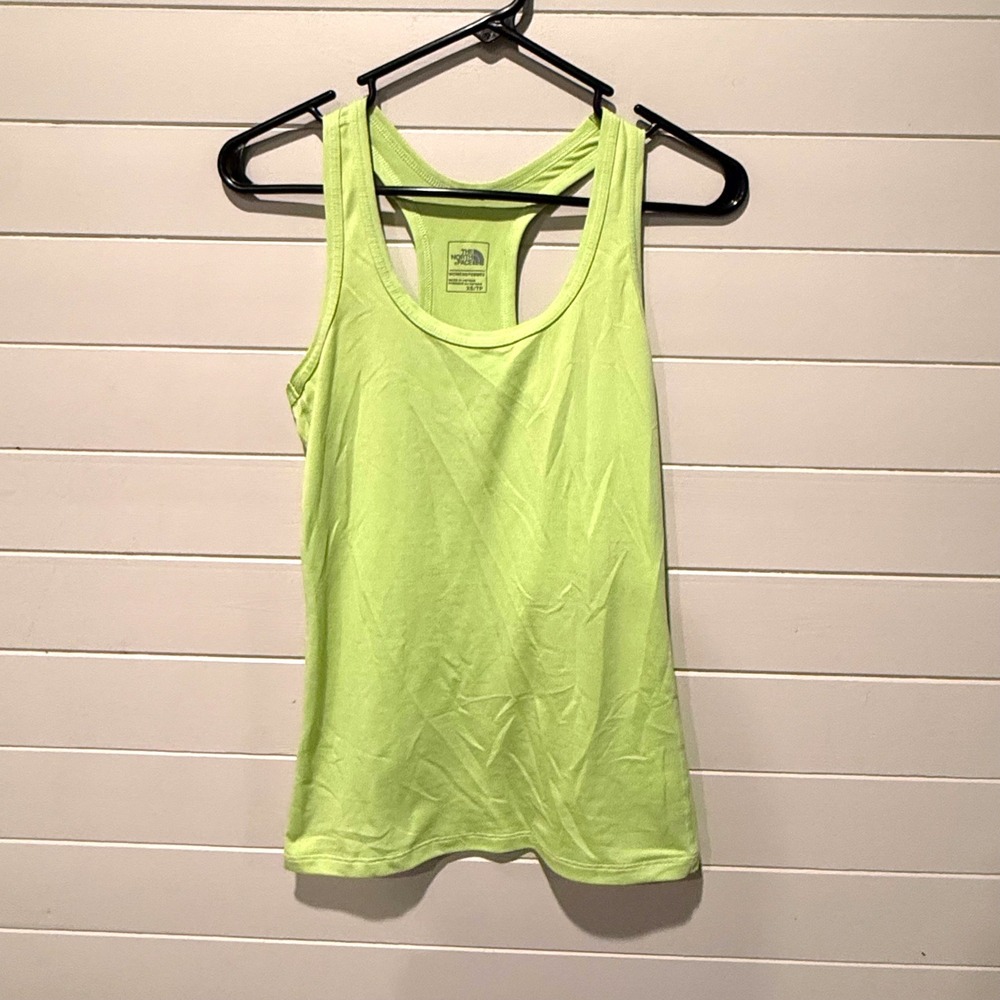 The North Face Racerback Women XS Tank Top Lime Green Activewear Running Workout
